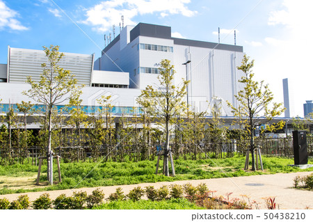 Green terraces of offices and factories 50438210