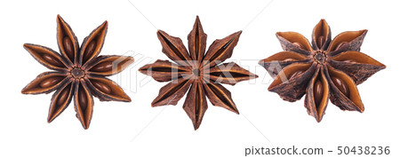 Anise star isolated on white background with clipping path 50438236