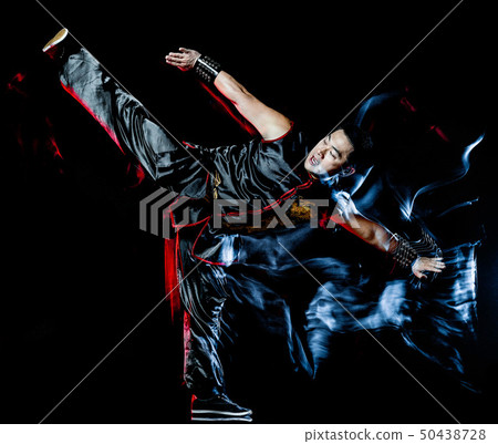 whushu chinese boxing kung fu Hung Gar fighter isolated man whushu chinese boxing kung fu Hung Gar fighter isolated man 50438728