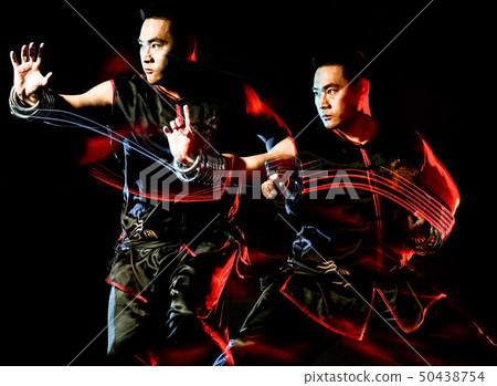 whushu chinese boxing kung fu Hung Gar fighter isolated man whushu chinese boxing kung fu Hung Gar fighter isolated man 50438754