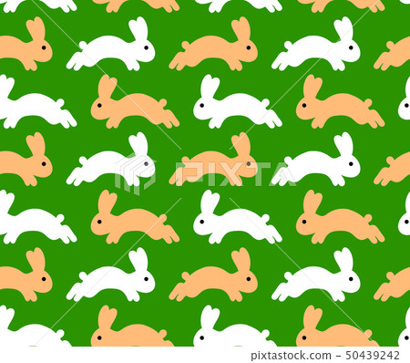 Jumping Rbbit Template Jumping rabbit seamless pattern. Vector - Stock Illustration [50439242 ...