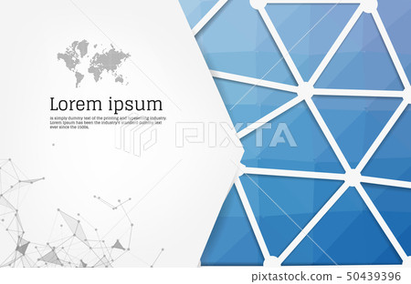 Dark blue polygonal illustration, which consist of Dark blue polygonal illustration, which consist of 50439396