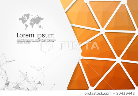Abstract Orange geometric design template with Abstract Orange geometric design template with 50439448