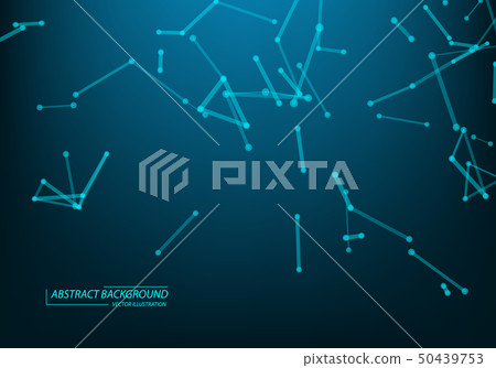 Abstract digital background with blue geometric - Stock Illustration ...