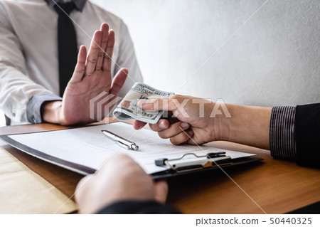 Anti bribery and corruption concept, Business man 50440325