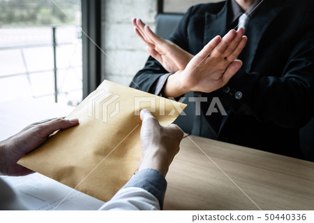 Anti bribery and corruption concept, Business man 50440336