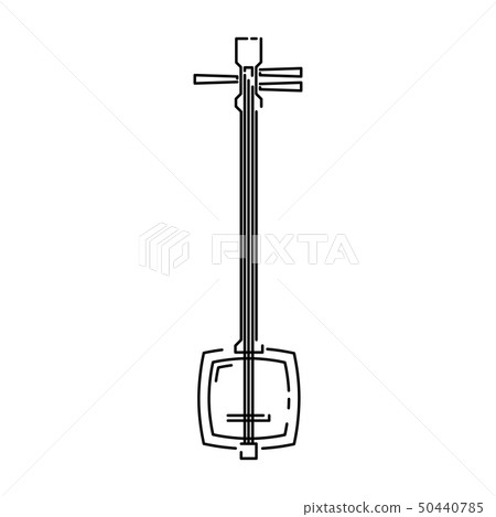 Japan traditional music instrument shamisen vector illustration simplified travel icon. Ritual 50440785