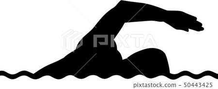 Swimmer silhouette Swimmer silhouette 50443425