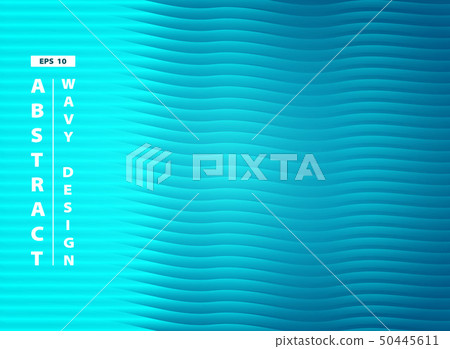 Abstract blue aqua sea wavy pattern design 50445611
