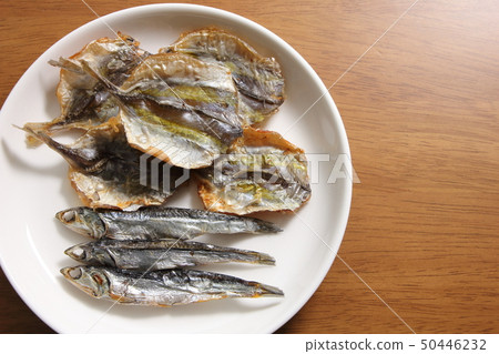 Two kinds of seafood snacks. (Aim for grilling, grilled small horse mackerel) 50446232