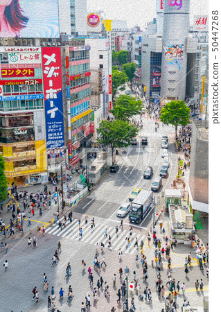 [Tokyo] Shibuya scramble intersection 50447268