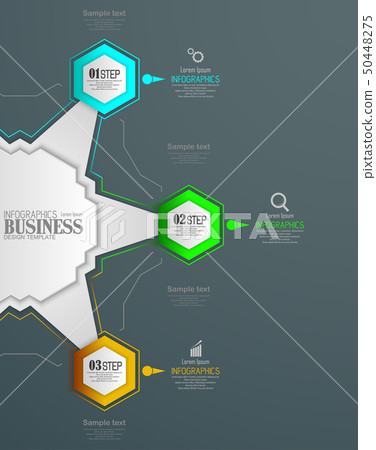 Infographics Business Template concept with 3 opti Infographics Business Template concept with 3 opti 50448275