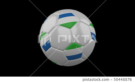 Football ball with flag Sierra Leone, 3d rendering 50448876