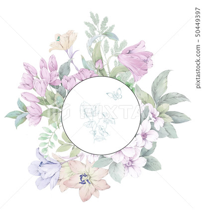 Elegant watercolor flower Elegant watercolor flower 50449397