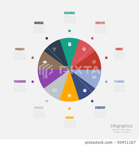 Infographic design elements with 10 options. - Stock Illustration ...