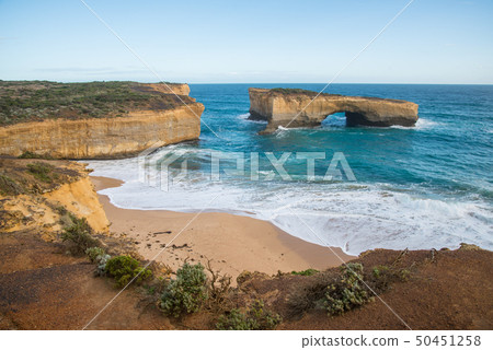 The London bridge of Great Ocean Road, Australia. 50451258