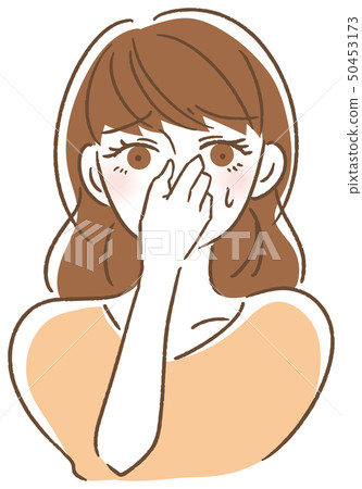 一個女人抱著一個鼻子 一個女人抱著一個鼻子 50453173