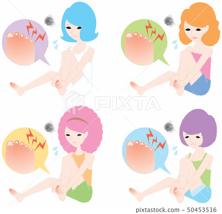 腳上患有冰痘的婦女 50453516