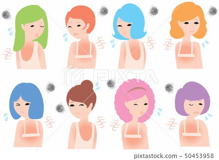 婦女背上有曬傷的麻煩 50453958