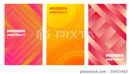 Set of colorful covers with geometric shapes Set of colorful covers with geometric shapes 50455487
