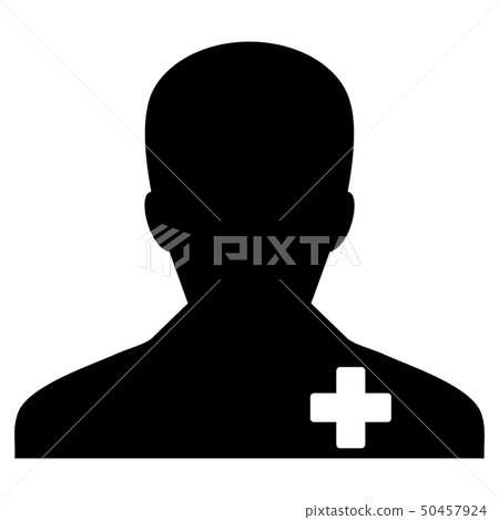 Medical health care icon vector of male person 50457924