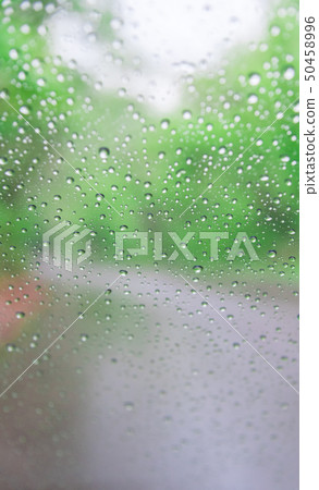 Water drop on the windshield 50458996
