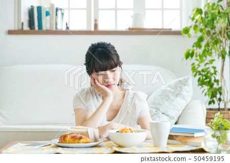 Woman worry diet food diet 50459195