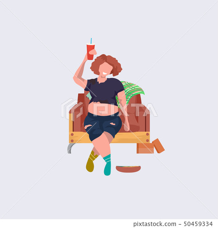 drunk woman beggar sitting armchair female... - Stock Illustration  [50459334] - PIXTA