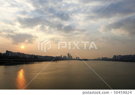 Korea, landscape, city, sunset Korea, landscape, city, sunset 50459824