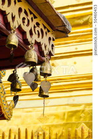 metal bells hanging on roof metal bells hanging on roof 50460453