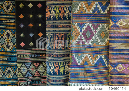 A collection of Thai silk in gray tone A collection of Thai silk in gray tone 50460454