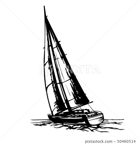 sailing yacht stylized sailing yacht stylized 50460514