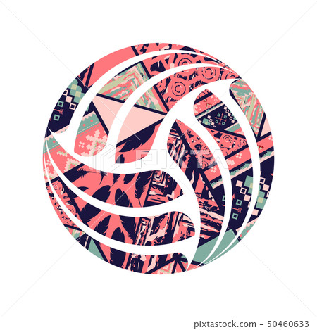 Boho coral volleyball 50460633