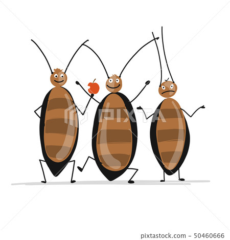 Funny cockroaches for your design 50460666