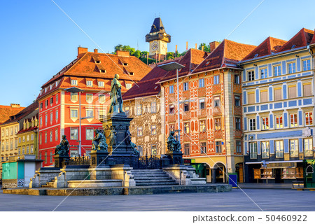 Central square in the Old Town of Graz, Austria Central square in the Old Town of Graz, Austria 50460922