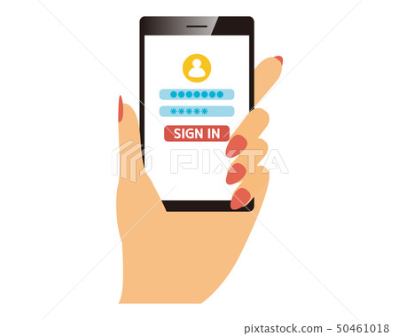 Smartphone smartphone mobile security PC key hand finger login screen Smartphone smartphone mobile security PC key hand finger login screen 50461018