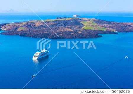 panorama of caldera and volcano, Santorini, Greece panorama of caldera and volcano, Santorini, Greece 50462029