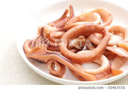Simmered squid. Simmered squid. 50463558