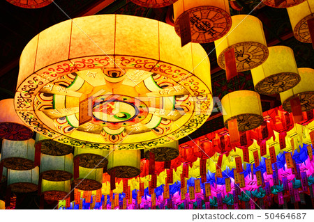 The traditional lantern festival of Seoul Jogyesa celebrating the birthday of Buddha in May 50464687