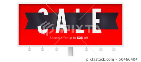 Sale, creative ad billboard for events of black 50466404