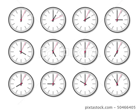 Clock set with second hand (white) 50466405