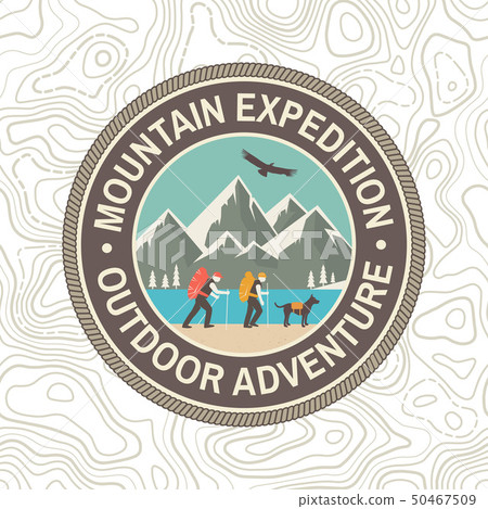 Mountain expedition patch. Vector. Concept for shirt or badge, print, stamp or tee. Vintage 50467509