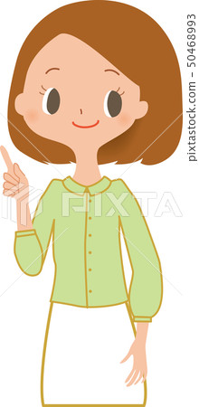 Pointing girl 50468993