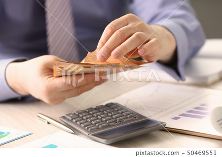 Savings Finances Concept Man Counting Cash Money Savings Finances Concept Man Counting Cash Money 50469551