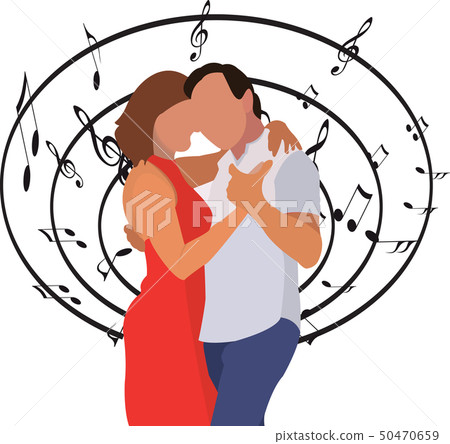 couple of united dancers dance together with music 50470659