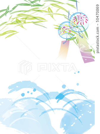 風鈴的圖像例證在夏天 插圖素材 圖庫