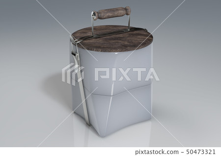 3d rendering of reusable tiffin ceramic bowls and 50473321