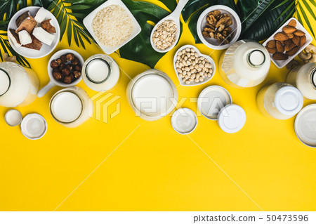 dairy free milk substitute drinks and ingredients 50473596