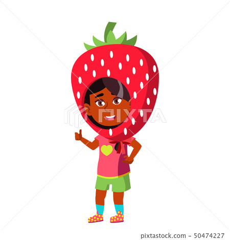 Indian Child Girl Cartoon Isolated Vector Illustration 50474227