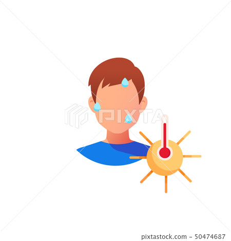 Summer heat. Sunstroke. 50474687